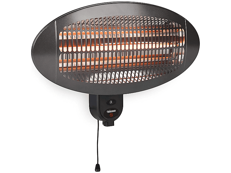TRISTAR Elektrischer Terrassenstrahler, Outdoor Wandheizstrahler mit 3