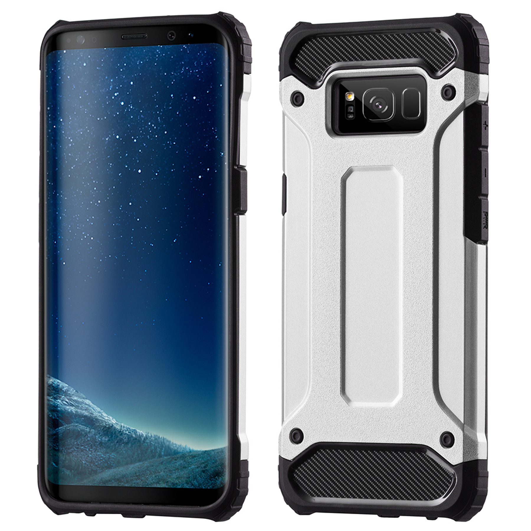 COFI Hybrid Armor Galaxy Bumper, Samsung, Case, Silber S10