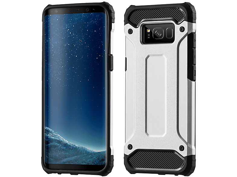 COFI Hybrid Armor Case, Bumper, Samsung, Galaxy J6 2018, Silber