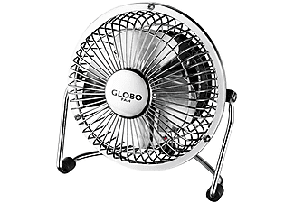 GLOBO Tischventilator Ventilator Metall Aluminiumflügel Chrom 0406 Ventilator Silber 