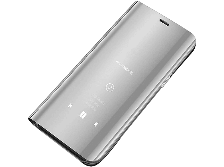 COFI Smart View Case, Bookcover, Huawei, Y5 2019, Silber