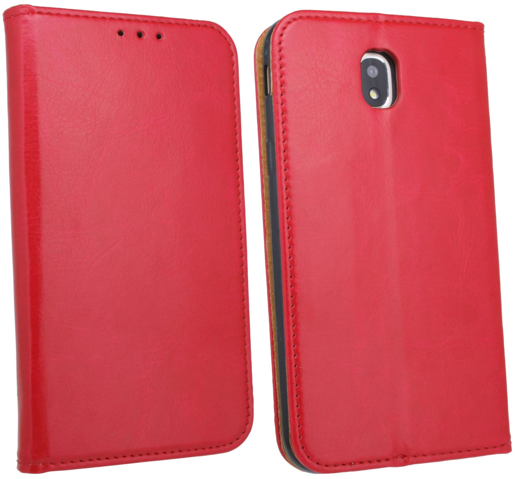 Leder Rot Samsung, Case, A6+, COFI Echt Bookcover, Galaxy