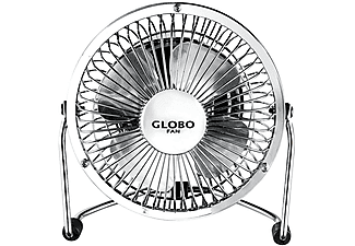 GLOBO Tischventilator Ventilator Metall Aluminiumflügel Chrom 0406 Ventilator Silber 