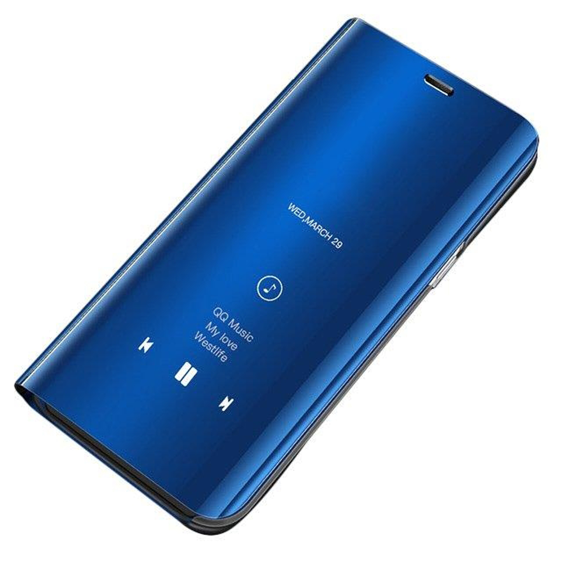 COFI Galaxy View Samsung, Blau Case, Smart Bookcover, A51,