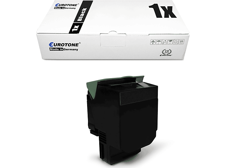 EUROTONE ET3812147 Toner Cartridge Schwarz (Lexmark 80C0X10 / 800X1)