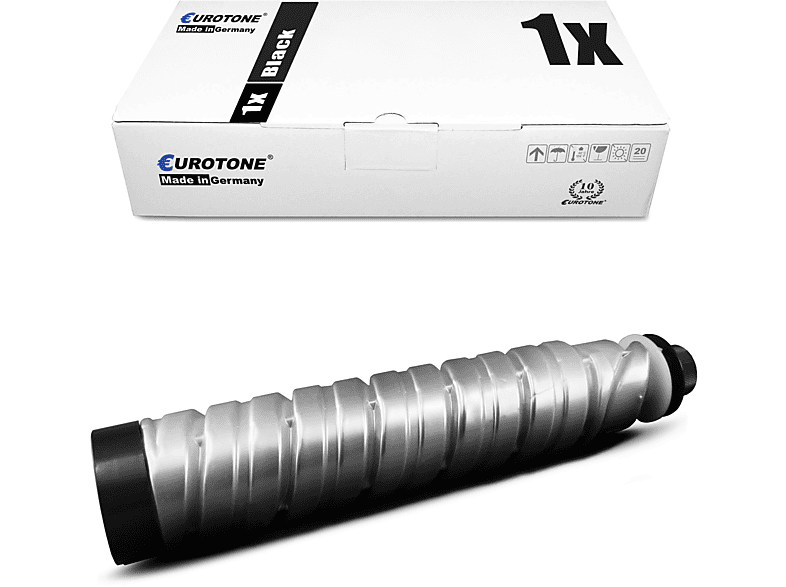 Toner 888261) Schwarz ET3455450 / EUROTONE Cartridge (Ricoh 1270D Type / K165