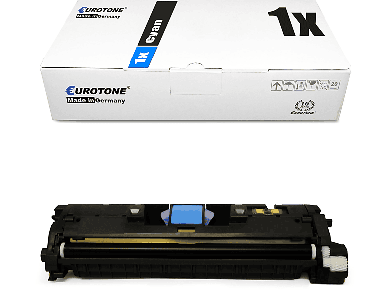 EUROTONE ersetzt HP Q3961A / Toner 122A / Cartridge (Q3961A 122A) Cyan