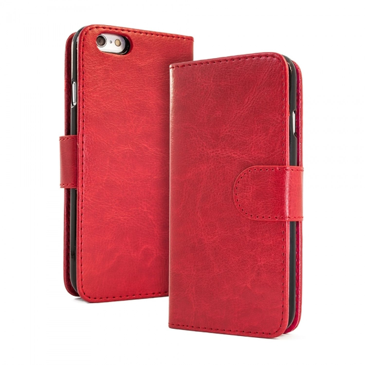 COFI S9 Rot Bookcover, Smart Samsung, Galaxy Plus, 2in1,