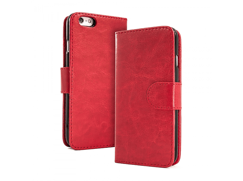 COFI S9 Rot Bookcover, Smart Samsung, Galaxy Plus, 2in1,