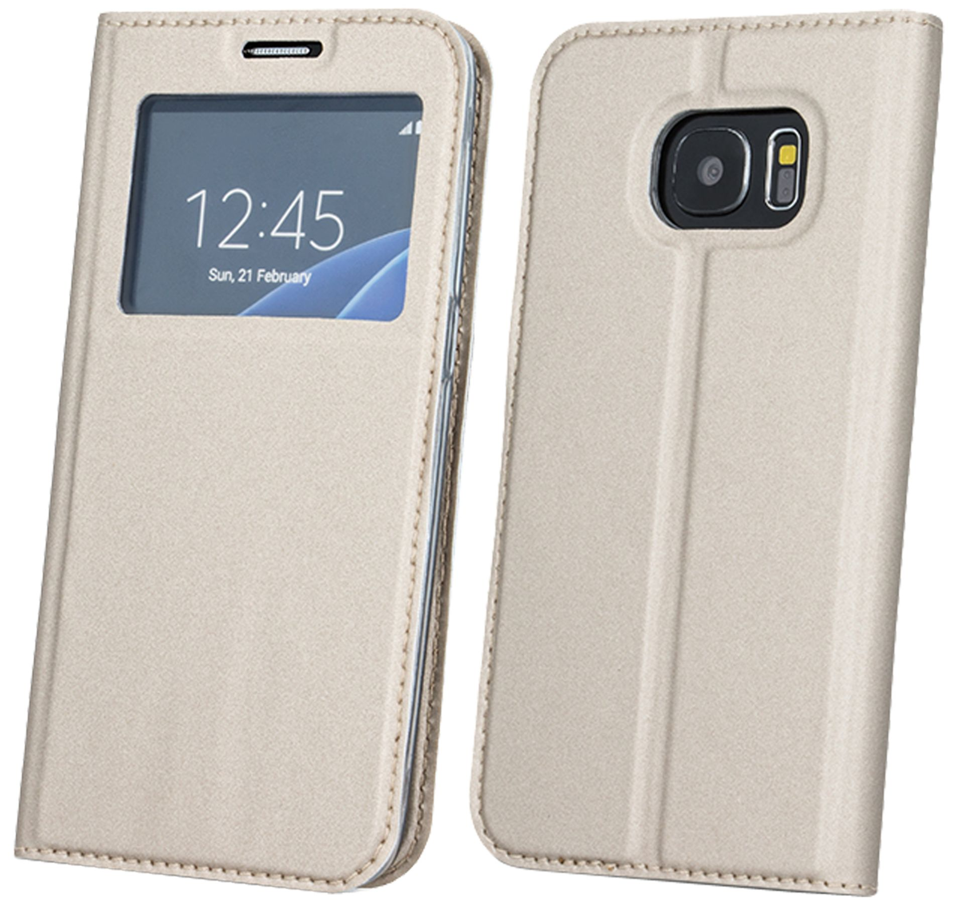 Case, Plus Bookcover, Galaxy Look A8 COFI Samsung, Smart 2018, Gold
