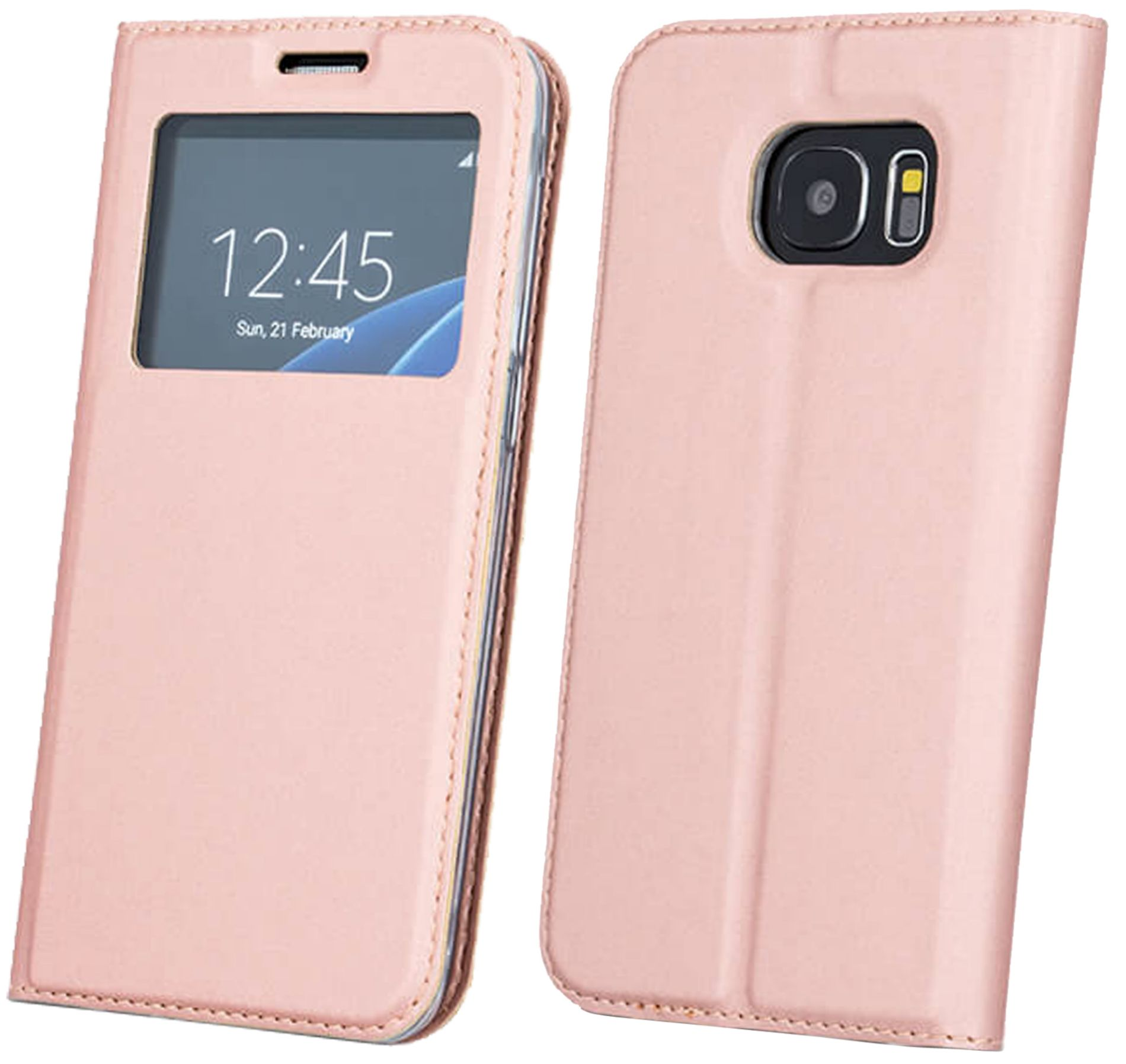 COFI Smart Look Case, Galaxy Bookcover, Rosa Samsung, 2018, A8