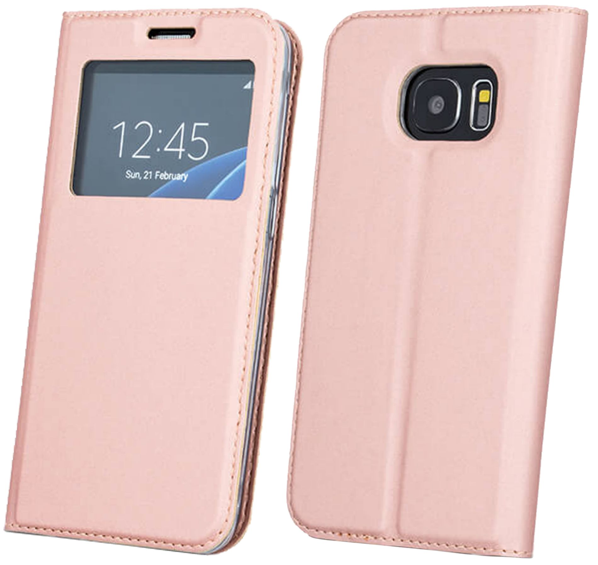 COFI Smart Look Case, Bookcover, Rosa Huawei, P20 Lite Rose