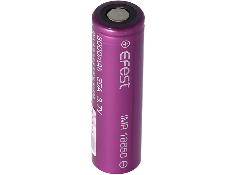 EFEST Purple IMR 18650 3000mAh 3,6V 3,7V min. 2900mAh LiIon LithiumIonen Akku, 2900 mAh