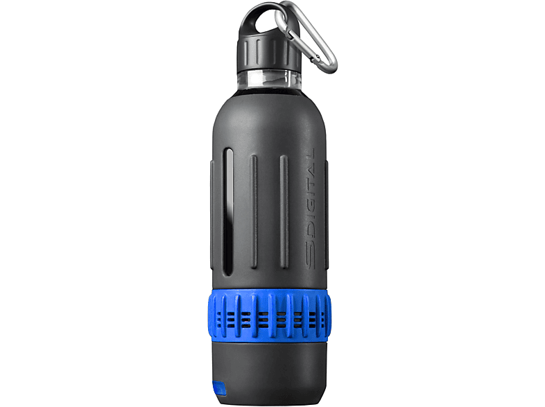 SDIGITAL \'Die Spritz\' Bluetooth Lautsprecher Trinkflasche Schwarz Lautsprecher Bluetooth 400 ML mit von