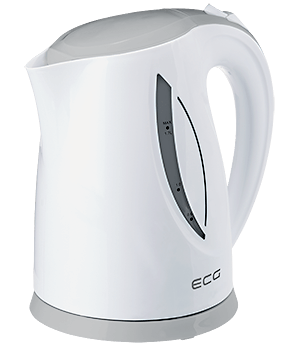 ECG Wasserkocher RK 1758 grau | Drehsockel Grau-weiß | 1.7 L Volumen 360° | Kalkfilter Wasserkocher