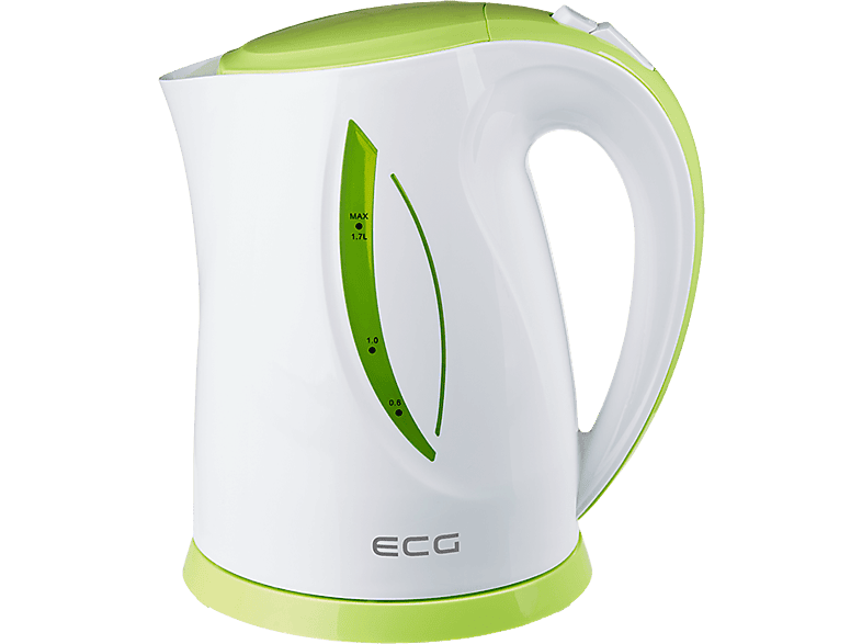 ECG RK 1758 grün | | Drehsockel Kalkfilter 360° Grün-weiß | | | Volumen 1.7 L Wasserkocher Wasserkocher