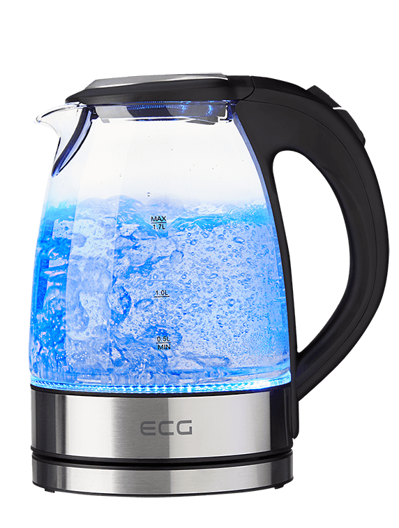 ECG RK Wasserkocher, 360° | Kalkfilter L Glas Drehsockel | | 1776 Volumen Wasserkocher| 1.7 