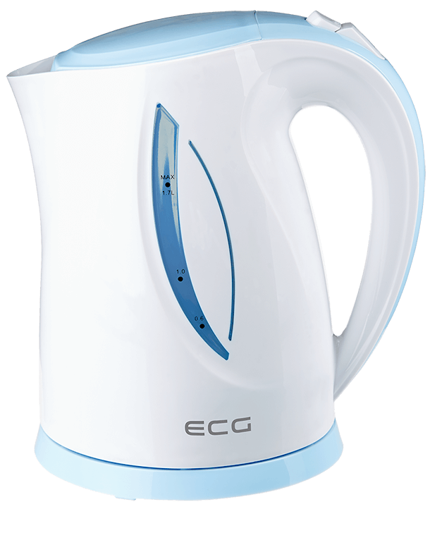 ECG Wasserkocher Volumen L 360° RK | blau Drehsockel Kalkfilter | 1.7 Blau-weiß | 1758 Wasserkocher,