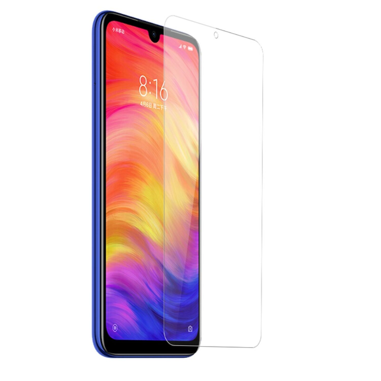 Smartphone mit aufgebrachter Displayschutzfolie.