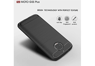 KÖNIG DESIGN Handyhülle Carbon Optik, Backcover, Motorola, Moto G5S Plus, Schwarz