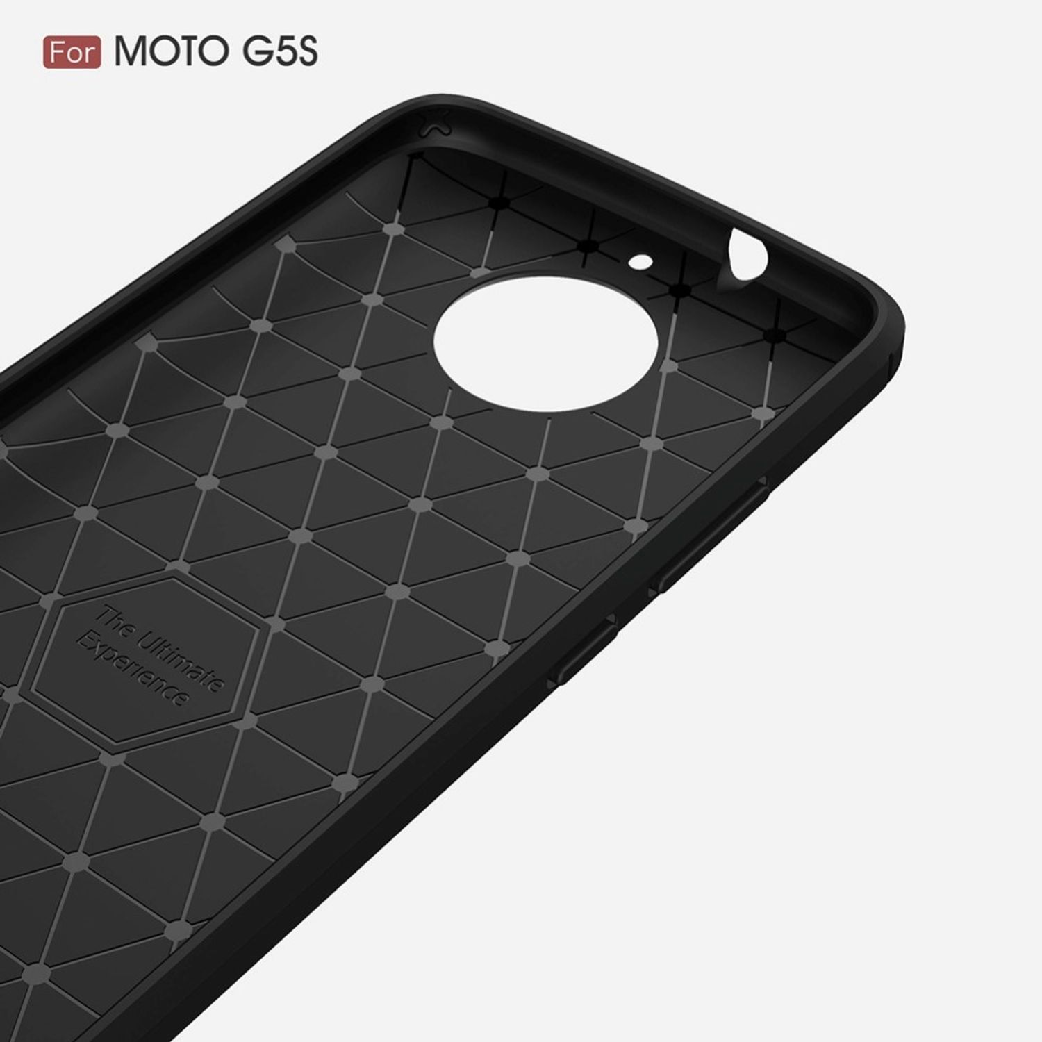 KÖNIG DESIGN Handyhülle G5S, Optik, Moto Schwarz Backcover, Motorola, Carbon