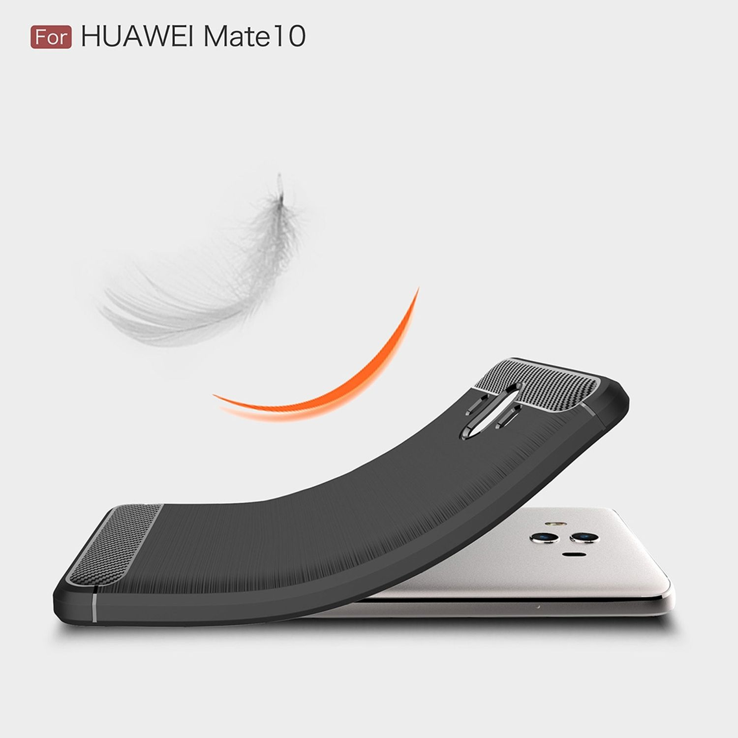 10, Huawei, Blau KÖNIG Optik, Mate Backcover, DESIGN Handyhülle Carbon