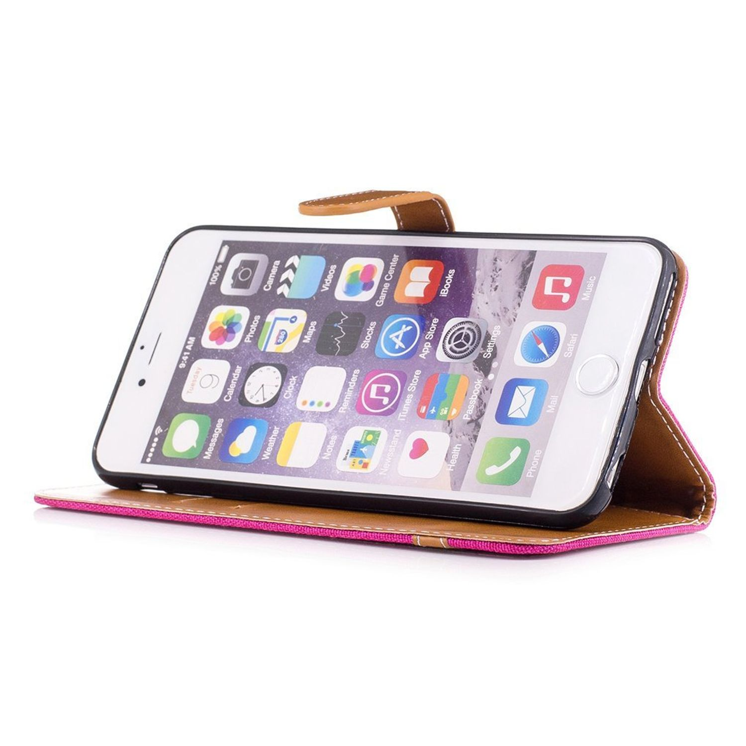 KÖNIG 6 iPhone Apple, / Schutzhülle, Bookcover, Plus, Plus DESIGN 6s Rosa