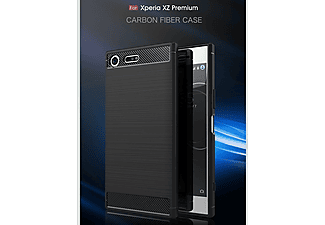 KÖNIG DESIGN Handyhülle Carbon Optik, Backcover, Sony, Xperia XZ Premium, Schwarz
