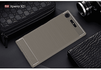 KÖNIG DESIGN Handyhülle Carbon Optik, Backcover, Sony, Xperia XZ1, Grau