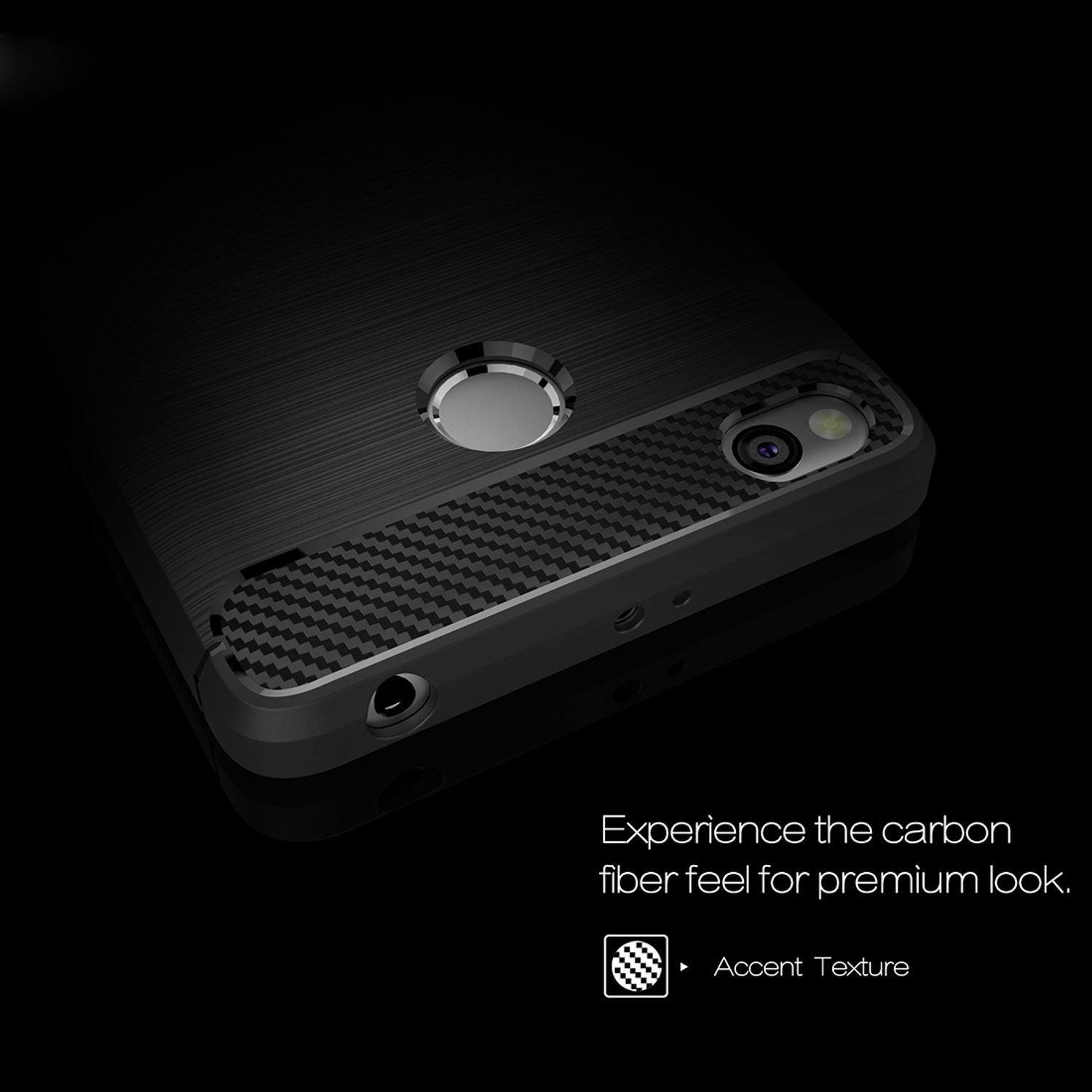 KÖNIG DESIGN Handyhülle Carbon Optik, Redmi 3s, Grau Xiaomi, Backcover