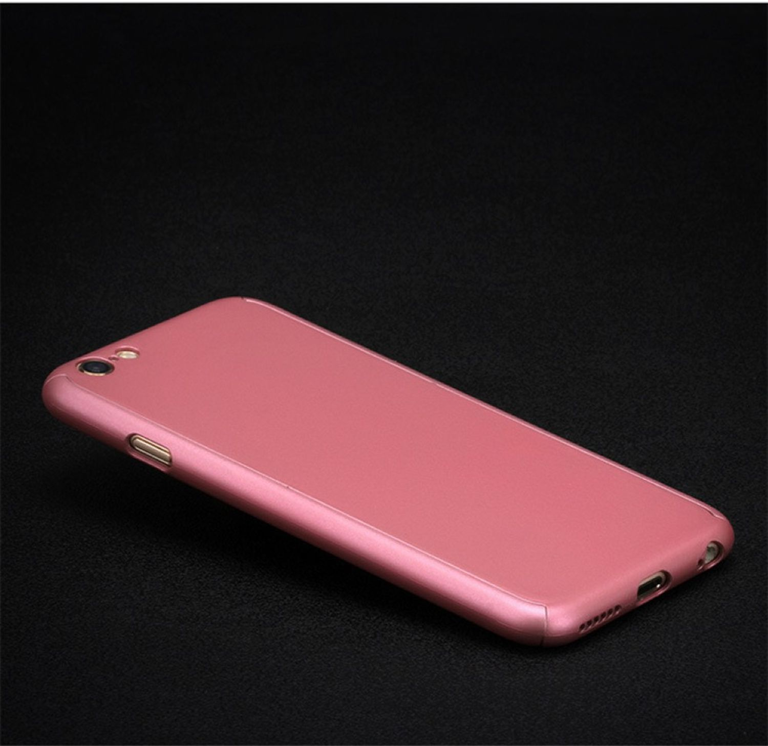 Rosa Telefon. Dunkler Hintergrund.