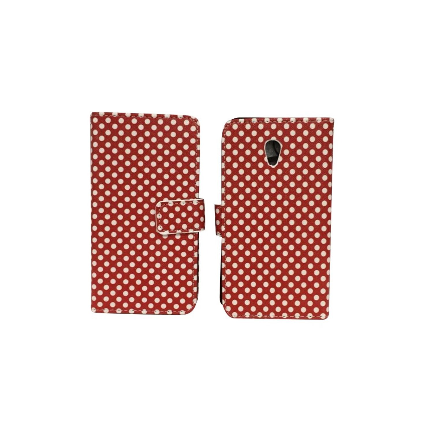7, Prime Rot Bookcover, KÖNIG Smart DESIGN Vodafone, Handyhülle,