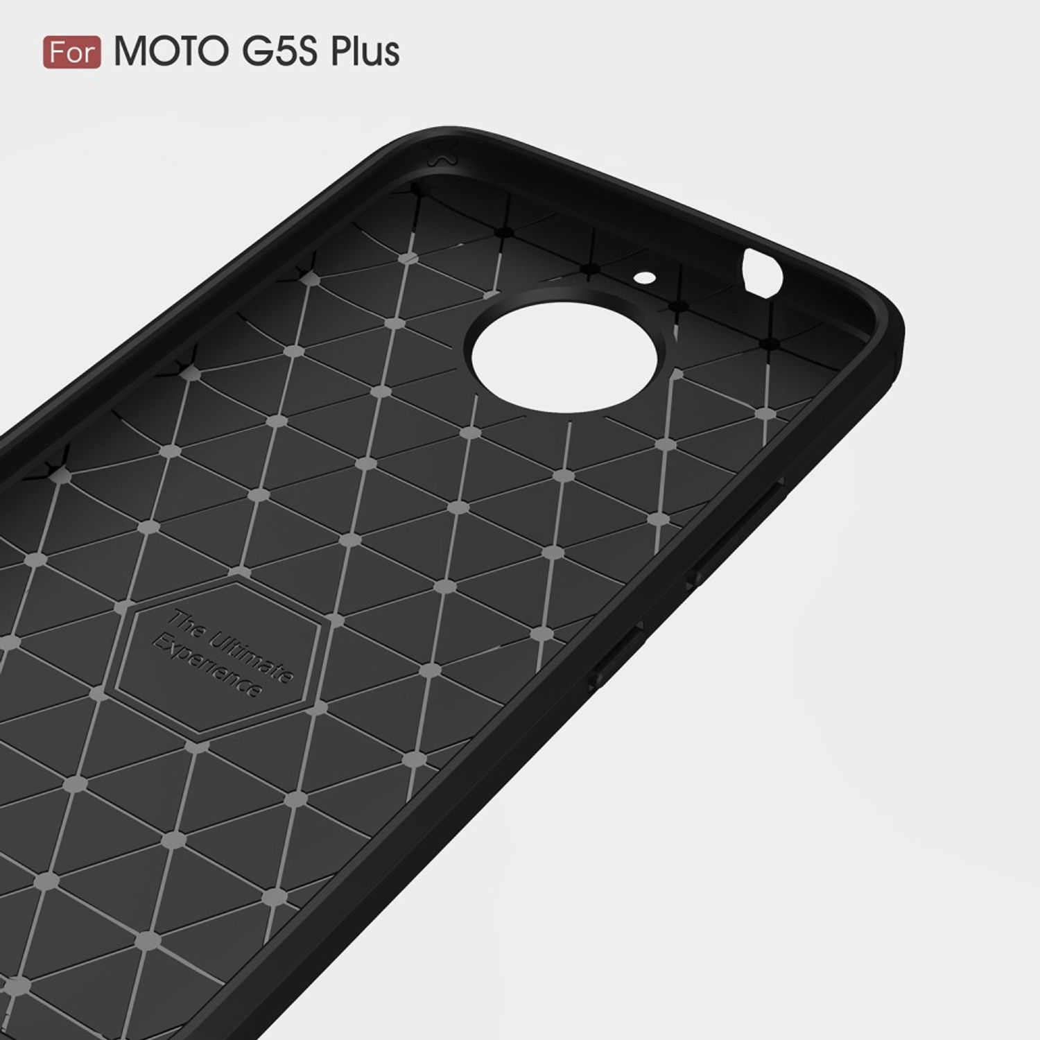KÖNIG DESIGN Handyhülle Carbon Moto Optik, Plus, Backcover, Grau G5S Motorola