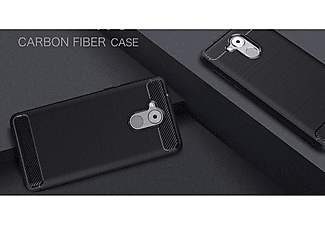 KÖNIG DESIGN Handyhülle Carbon Optik, Backcover, Huawei, Enjoy 6s, Schwarz