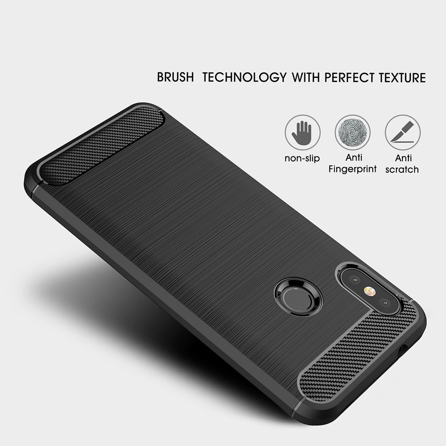 Optik, Backcover, Blau KÖNIG Handyhülle Redmi DESIGN Carbon Pro, 6 Xiaomi,