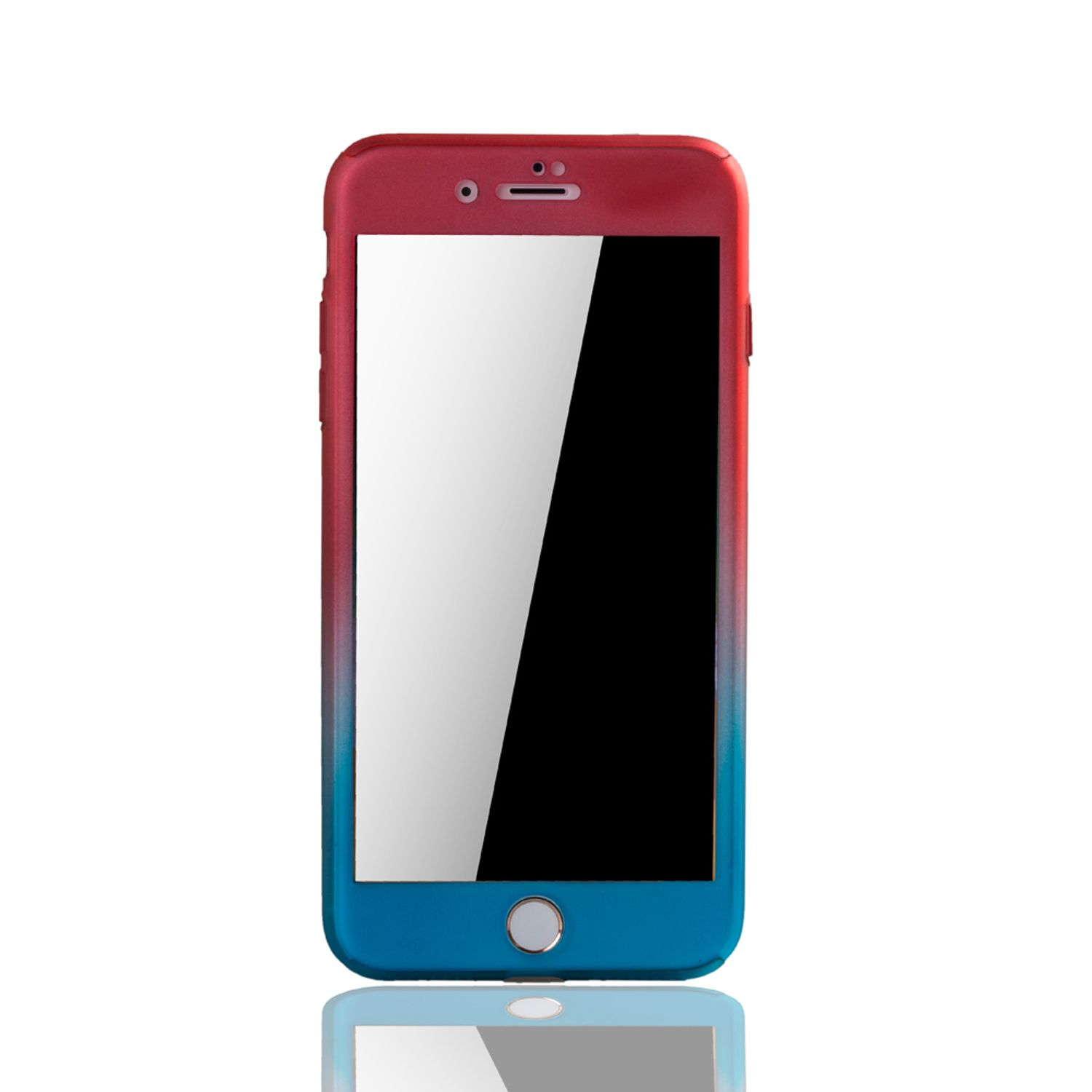 Mehrfarbig iPhone DESIGN 8 Cover, Full KÖNIG Plus, Schutzhülle, Apple,