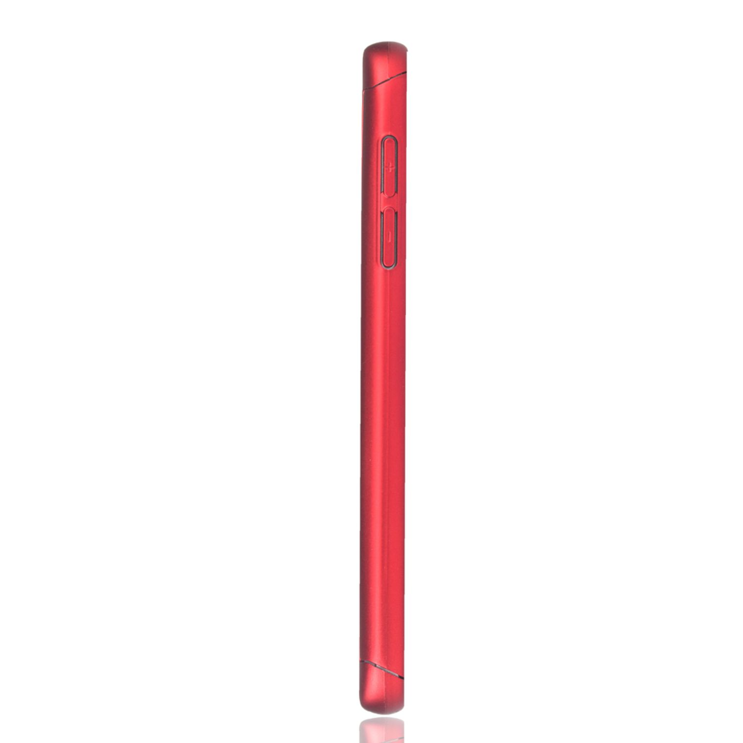KÖNIG DESIGN Handyhülle Rot Cover, Grad Schutz, S7, Full Samsung, Galaxy 360