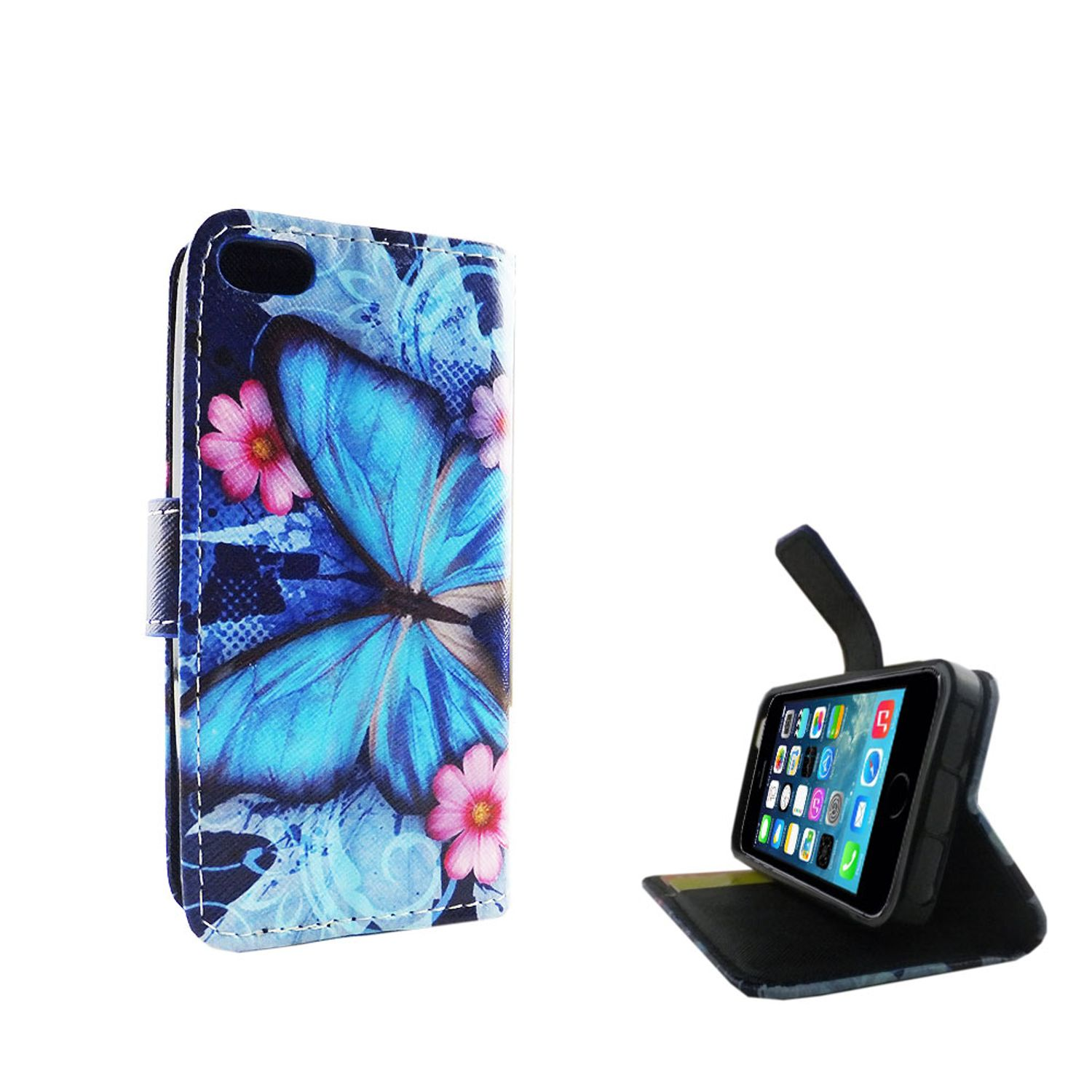 Handyhülle mit Schmetterlingsdesign. Telefon innen.