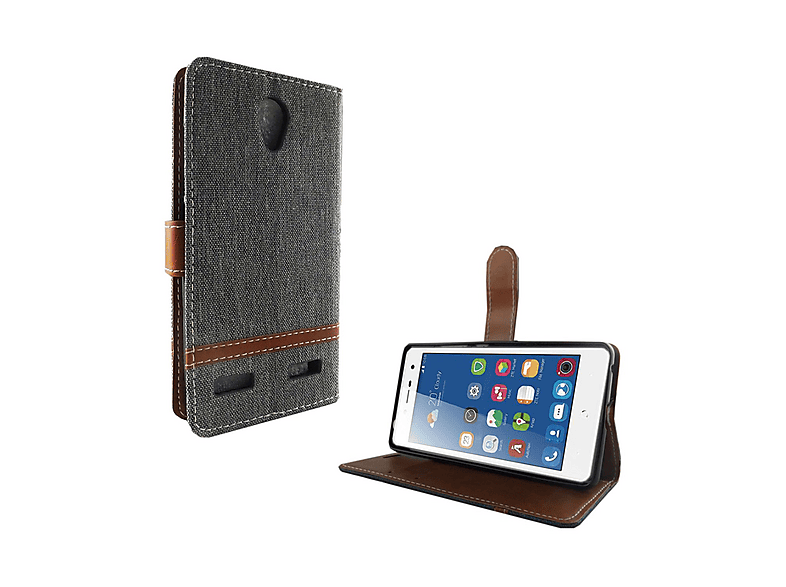 König Design Custodia ZTE Blade L7 Con Porta Carte | Pelle Sintetica Rosa | Flip Cover Magnetica