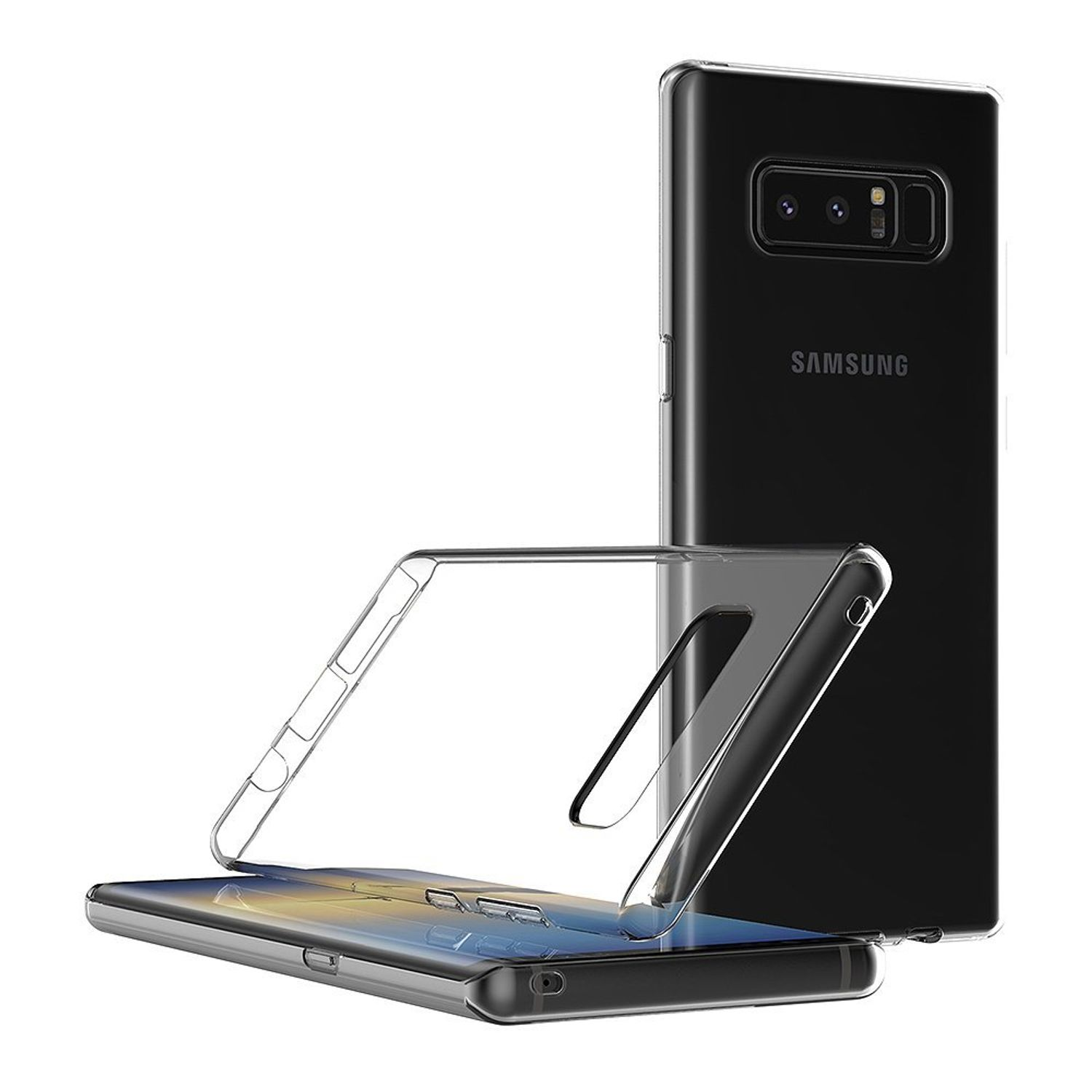 8, KÖNIG Note Handyhülle Bumper, Samsung, Transparent Galaxy Dünn Ultra Backcover, DESIGN