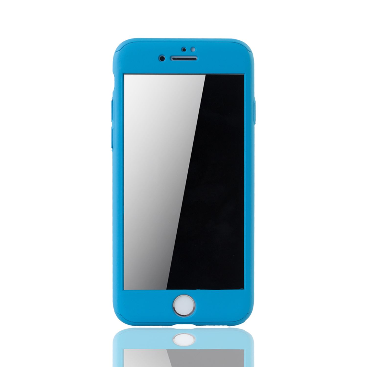 KÖNIG DESIGN Schutzhülle, Blau Apple, 8, Full iPhone Cover
