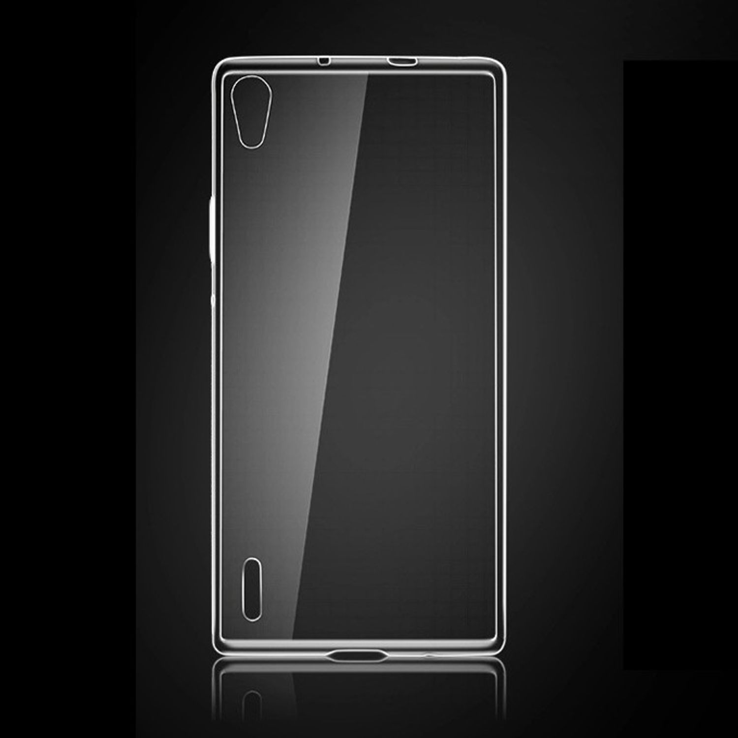 KÖNIG DESIGN Handyhülle Ultra Dünn Bumper, P7, Backcover, Huawei, Ascend Transparent