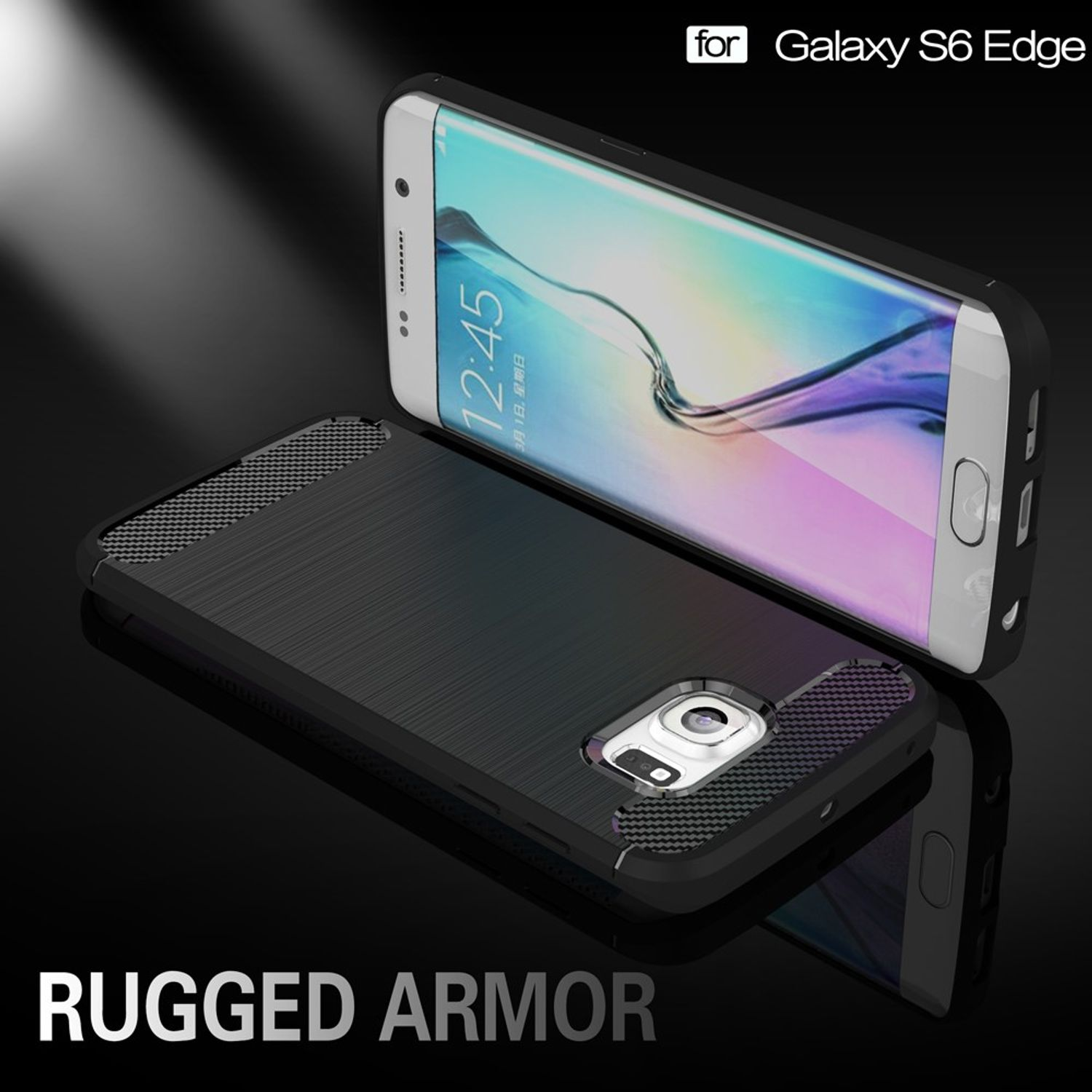 Samsung, KÖNIG DESIGN Grau Optik, Handyhülle Carbon Backcover, Edge, Galaxy S6