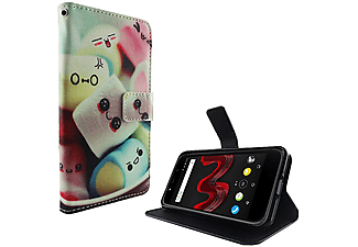 KÖNIG DESIGN Handyhülle, Bookcover, Wiko, Wim Lite, Schwarz