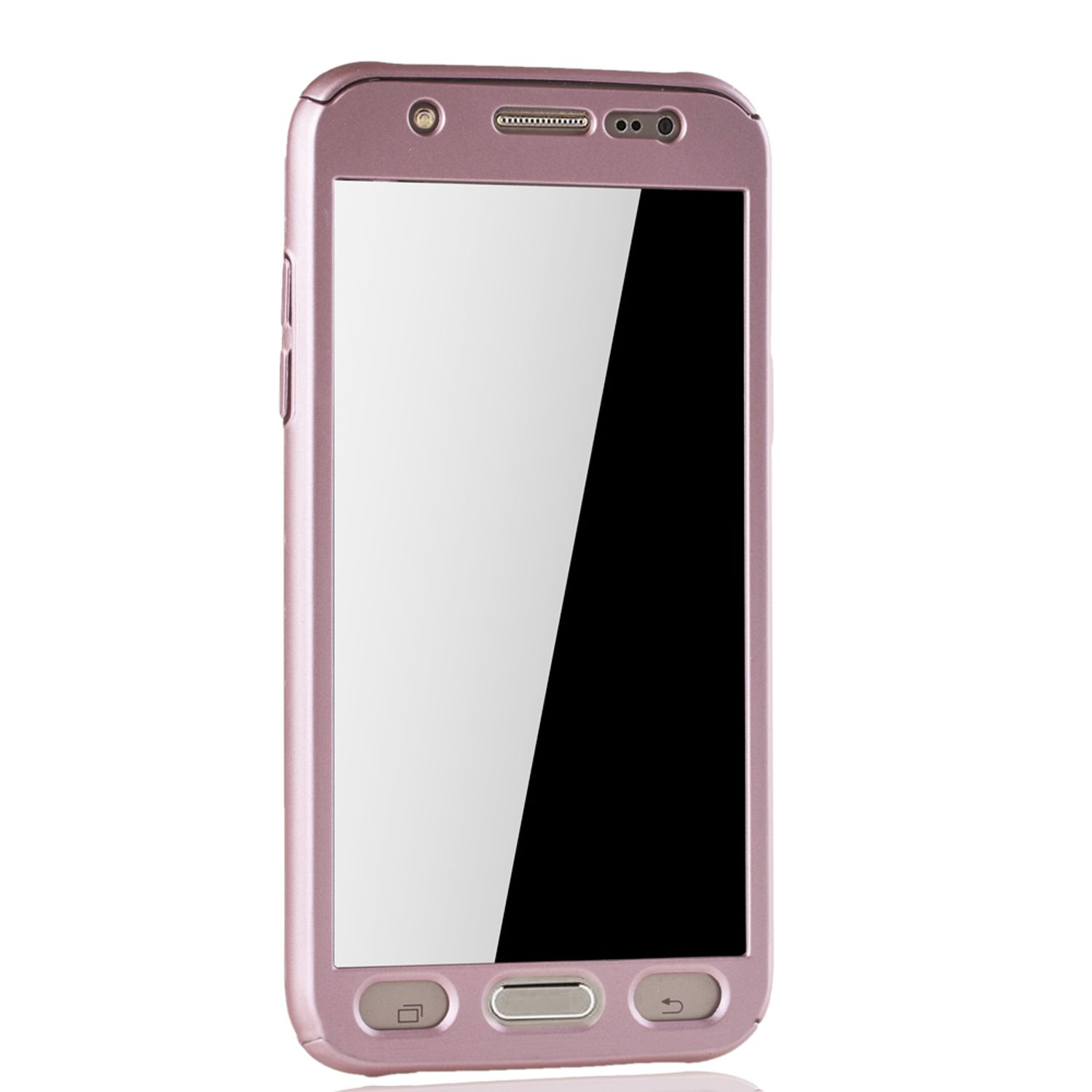 Samsung, Handyhülle J5, Schutz, 360 Cover, KÖNIG Full Galaxy Rosa DESIGN Grad