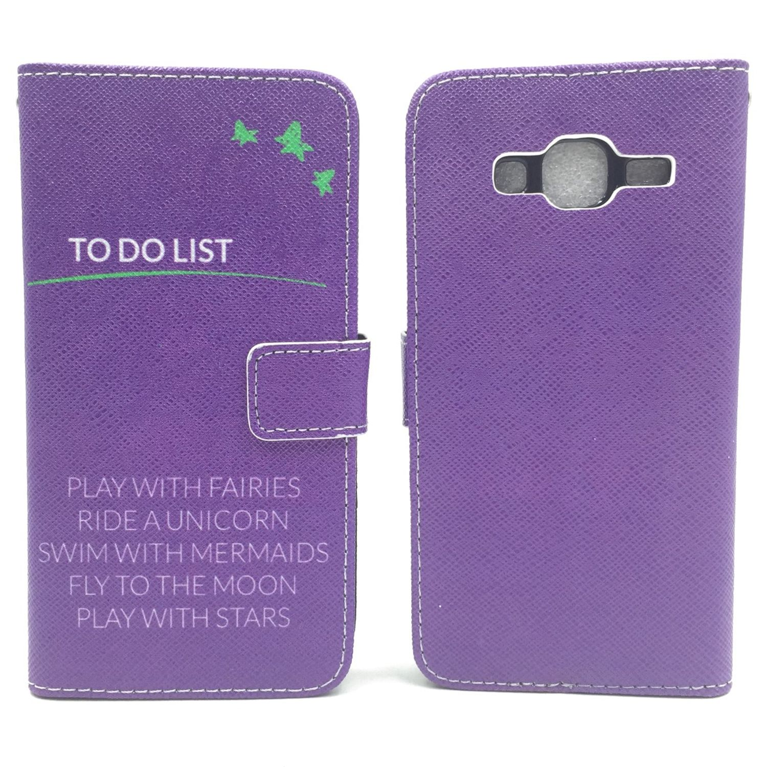 Violett (2016), KÖNIG DESIGN Bookcover, Handyhülle, Samsung, Galaxy J3