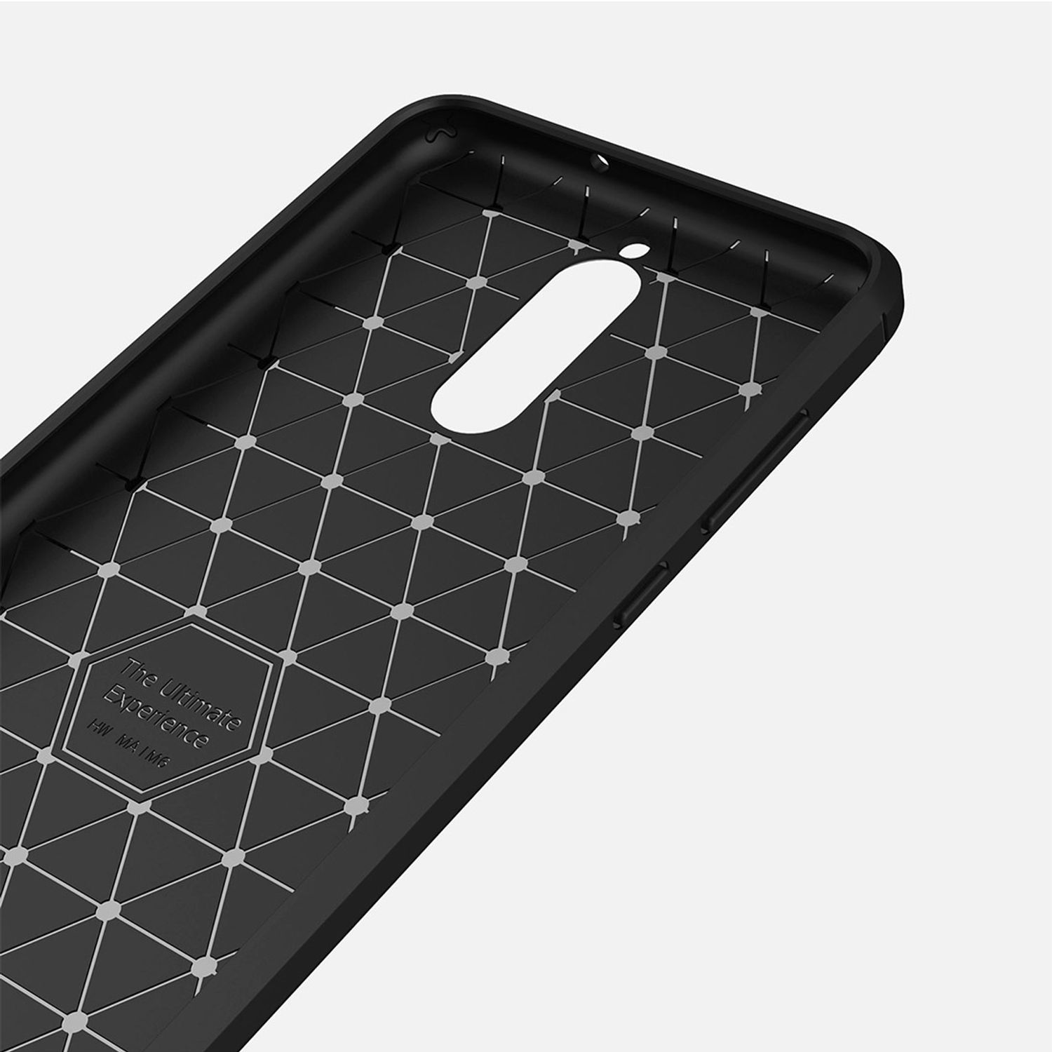 KÖNIG DESIGN Handyhülle Carbon Backcover, Mate Blau Optik, Huawei, 10 Lite