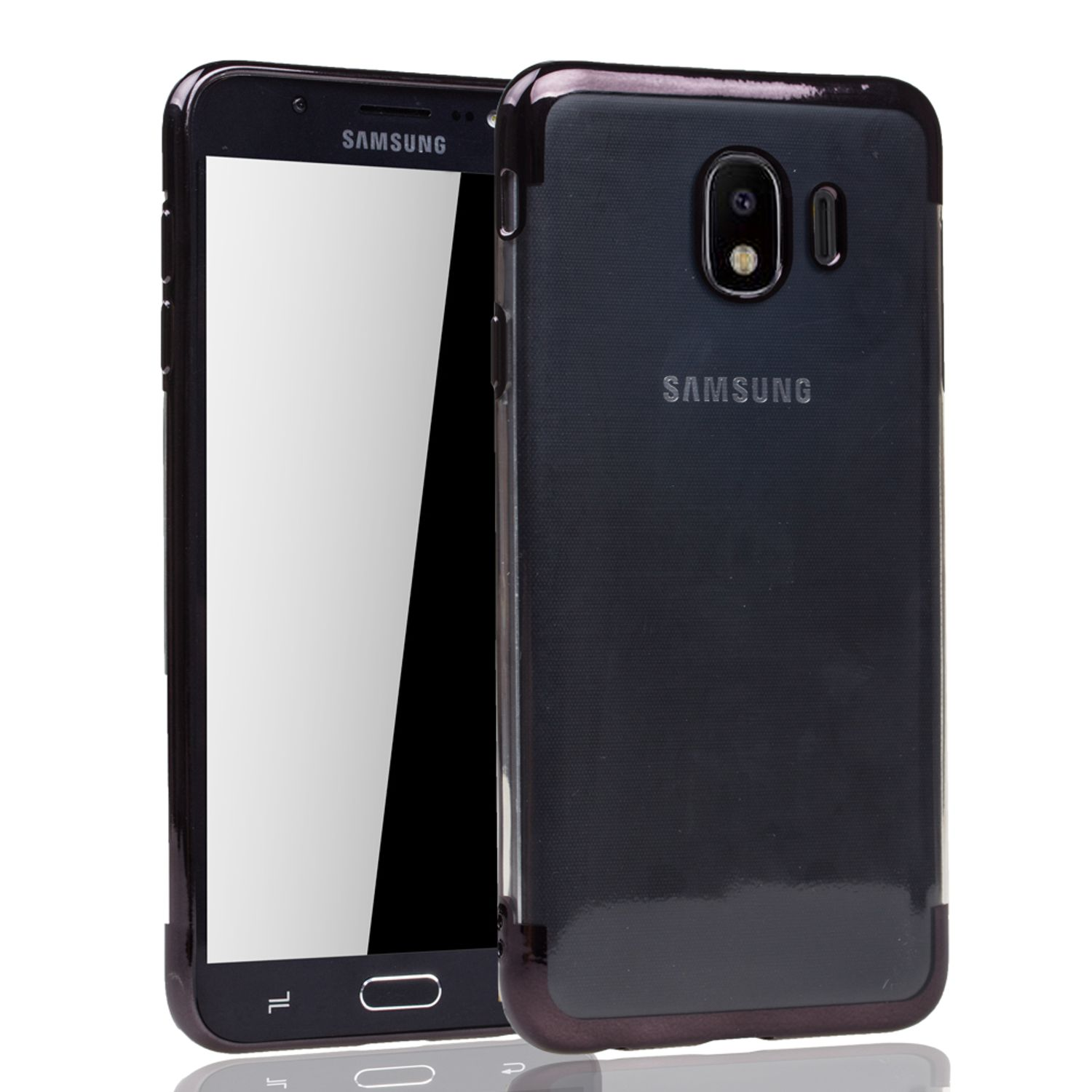 DESIGN Samsung, KÖNIG Galaxy Backcover, J4, Schwarz Schutzhülle,