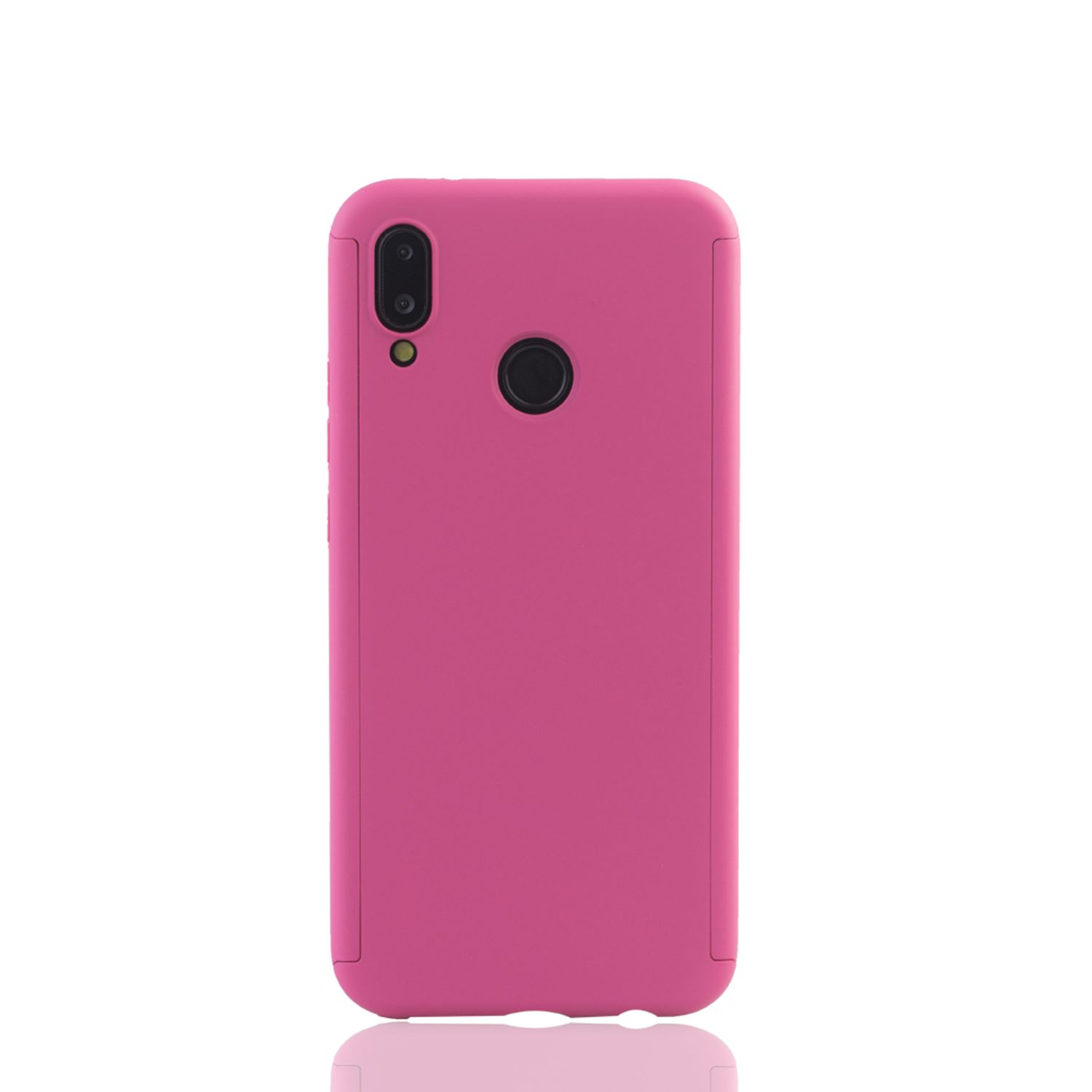 Rosa Handyhülle. Die Handyhülle zeigt nur die Rückseite des Telefons. Der Hintergrund ist weiß.