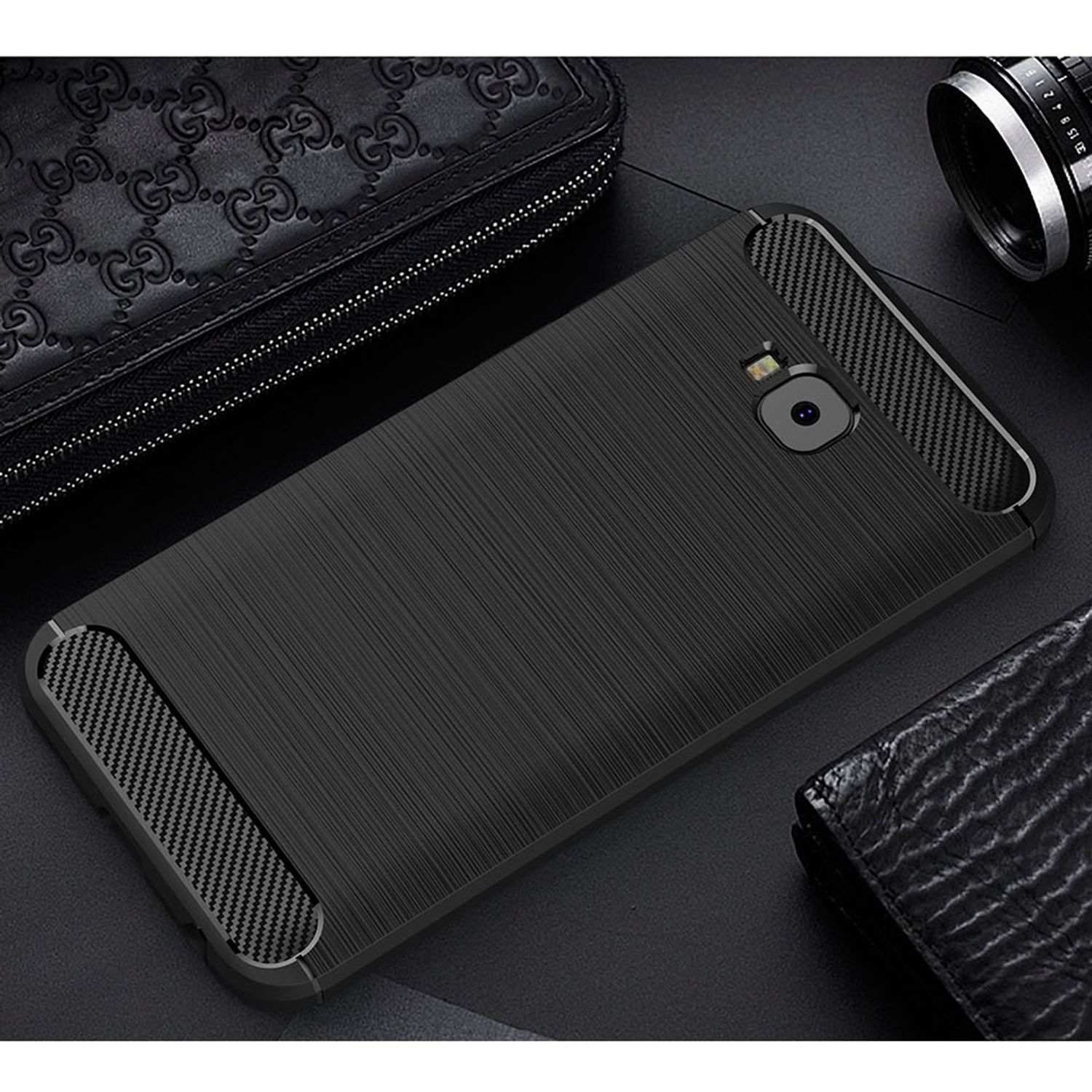 4 DESIGN KÖNIG Backcover, ASUS, Zenfone Carbon Selfie ZD553KL, Schwarz Optik, Handyhülle